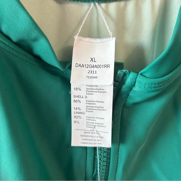 Cupshe Green and Blue Long Sleeve One Piece Swimsuit - Picture 3 of 10